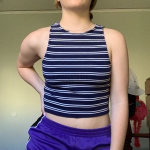 Striped Navy blue tank top